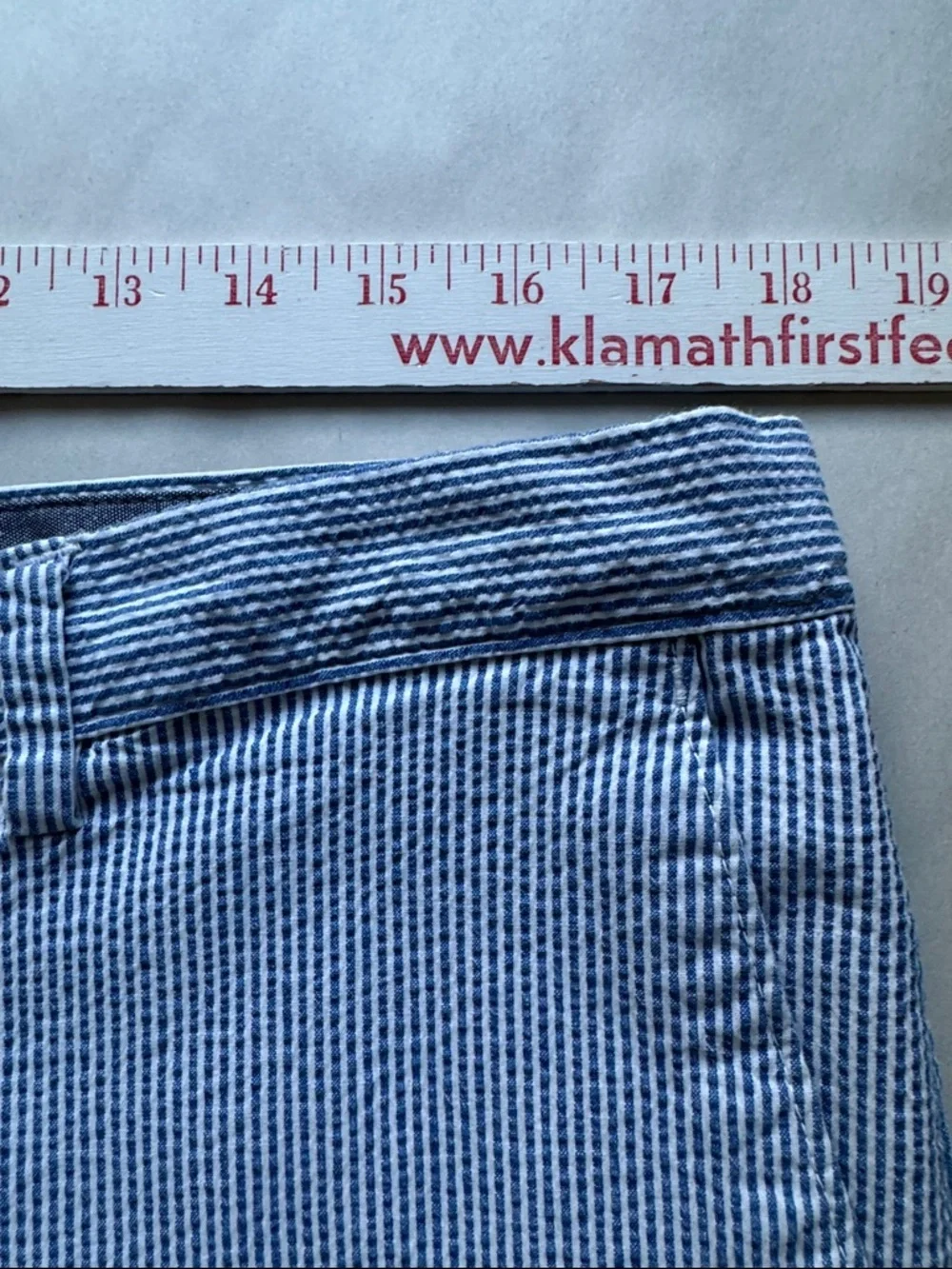 Banana Republic Aiden Shorts Mens 36 Seer Sucker Cotton Preppy Nautical Beach